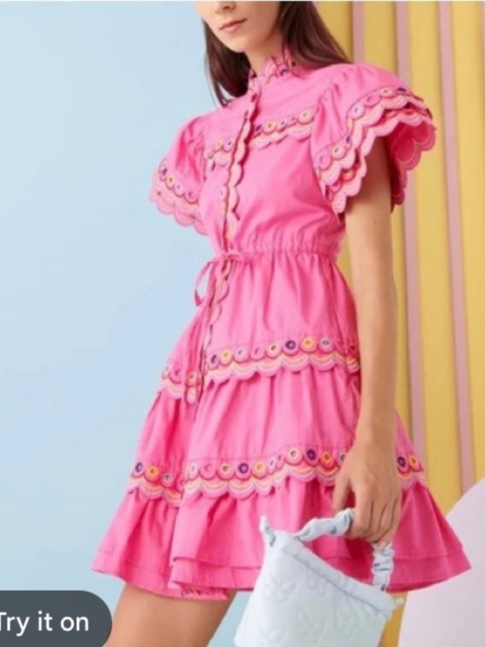 Sold out CeliaB pink cotton dress Anthropologie